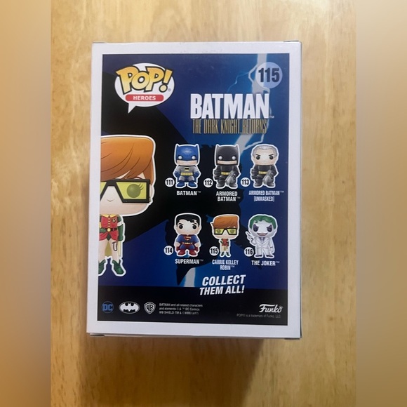 Funko Pop The Dark Knight Returns Carrie Kelley Robin,#115,Vinyl Figure,New,NWT - Picture 4 of 5